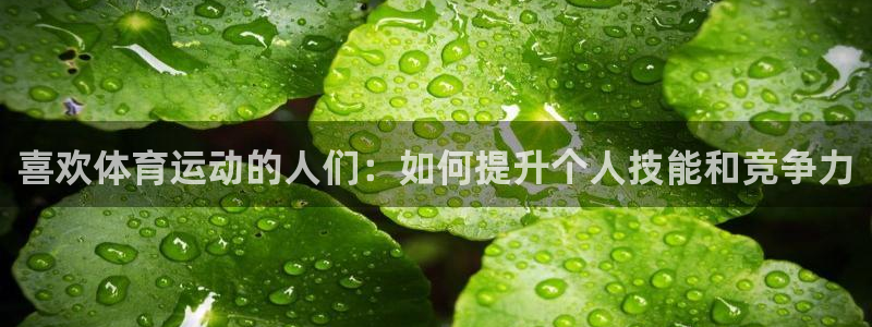 喜欢体育运动的人们：如何提升个人技能和竞争力